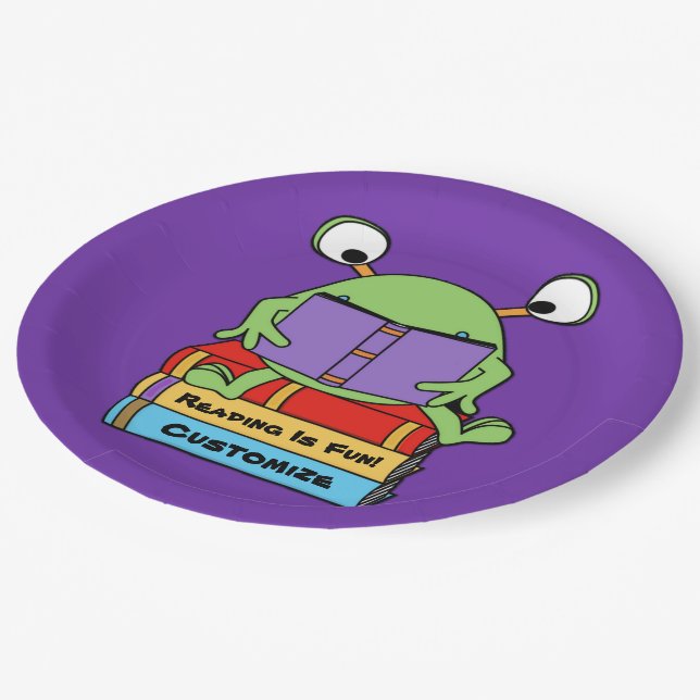 Assiettes En Carton Lire Est Fun Joli Livre Aimer Alien (Angle)