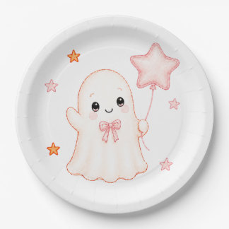 Assiettes En Carton Little Boo Fantôme | Fête Prénatale d'Halloween po