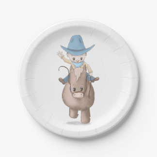 Assiettes En Carton Little Cowboy Kids Western Party