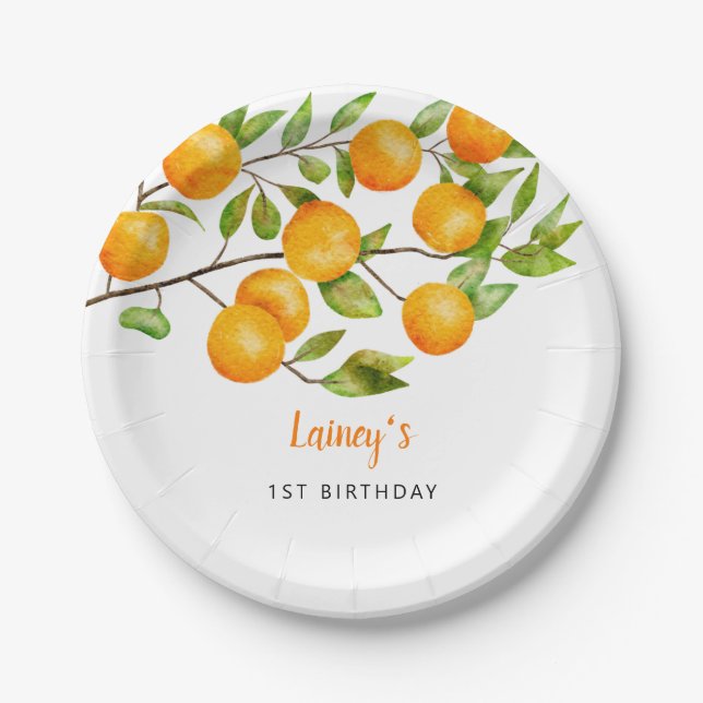 Assiettes En Carton Little Cutie Fête d'été (Devant)