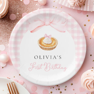 Assiettes En Carton Little Cutie Pie Coquette Premier anniversaire