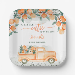 Assiettes En Carton Little Cutie Sur Le Chemin Baby shower