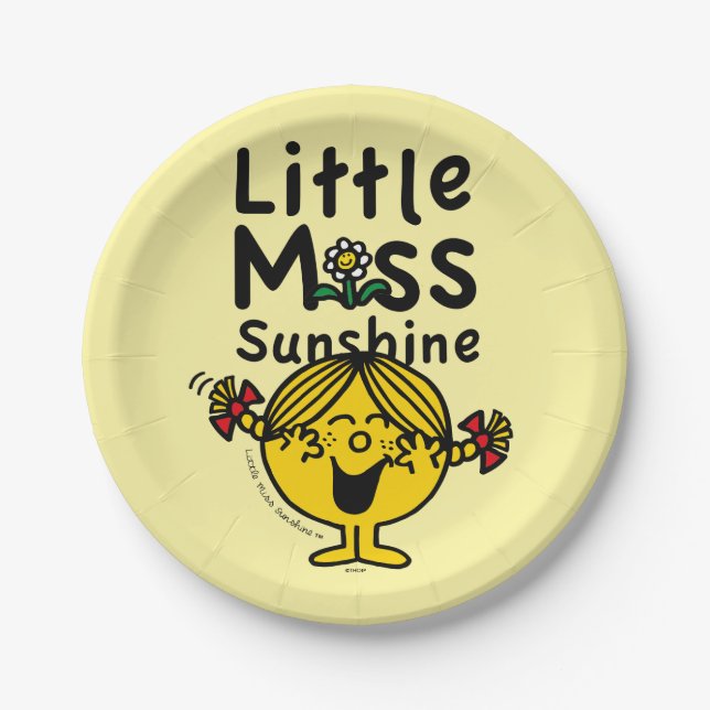 Assiettes En Carton Little Miss | Miss Sunshine Laughn (Devant)
