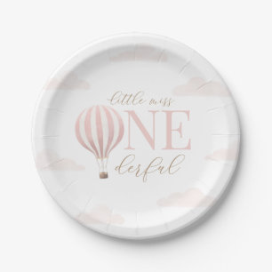 Assiettes En Carton Little Miss Onedering Hot Air Balloon Anniversaire
