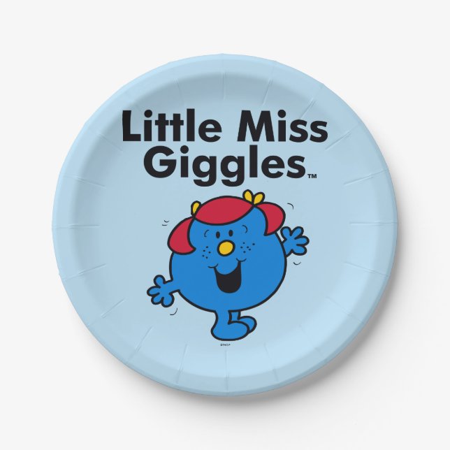 Assiettes En Carton Little Miss | Petite Miss Giggles Aime Rire (Devant)