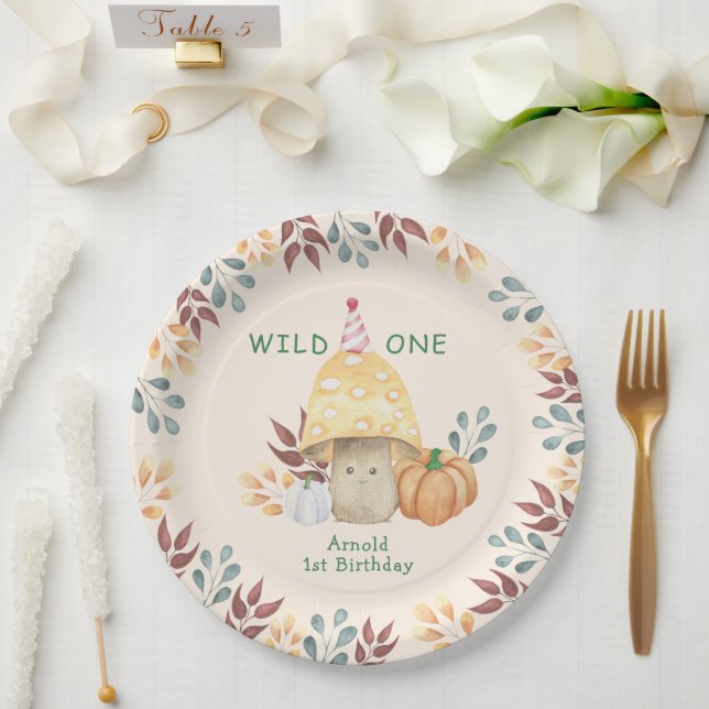 Assiettes En Carton Little Mushroom fête d'anniversaire (Mariage)