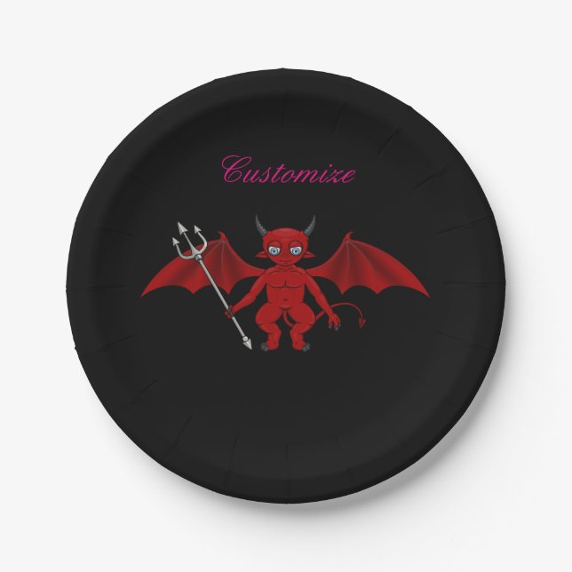 Assiettes En Carton Little Red Devil Thunder_Cove (Devant)