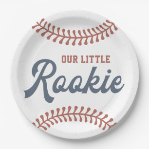 Assiettes En Carton Little Rookie Baseball Boys 1ère fête d'anniversai
