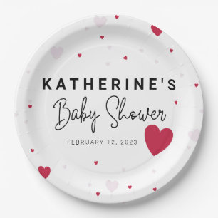 Assiettes En Carton Little Sweetheart - Le Baby shower de Valentine