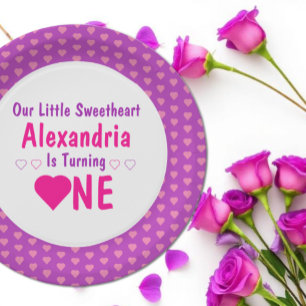 Assiettes En Carton Little Sweethee 1er anniversaire