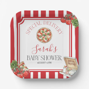 Assiettes En Carton Livraison spéciale pour une Baby Shower Italienne