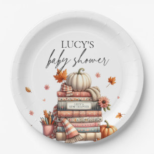 Assiettes En Carton Livre d'automne Nouveau chapitre Baby shower d'aut
