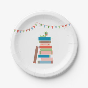 Assiettes En Carton Livre pour le plat de baby shower