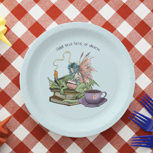 Assiettes En Carton Livres de thé d'amitié de dragon fée