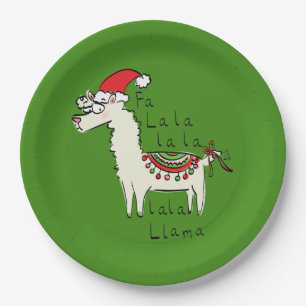 Assiettes En Carton Llama Christmas Enfants mignonne Drôle