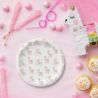Assiettes En Carton Llama, Filles Alpaca Anniversaire