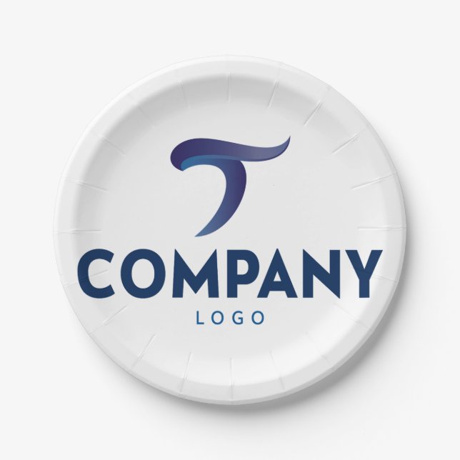 Assiettes En Carton Logo de l'entreprise personnalisée (Devant)
