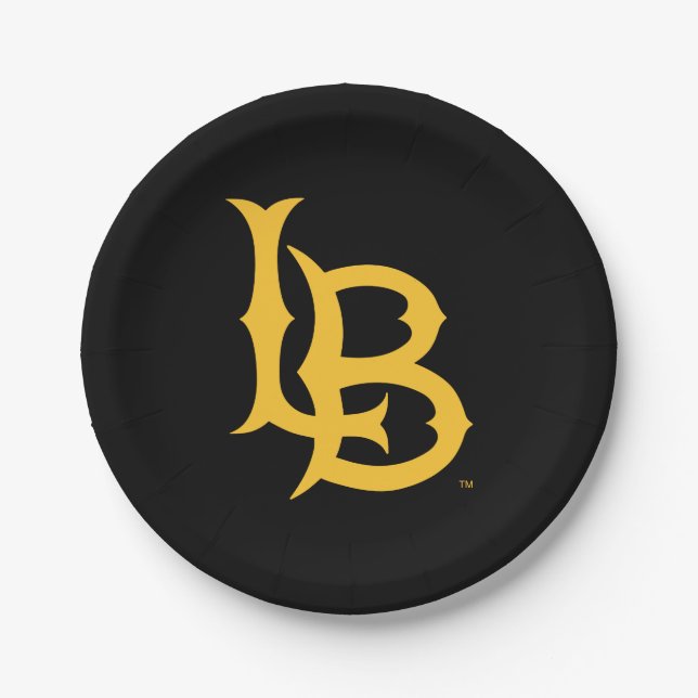 Assiettes En Carton Logo de Long Beach State (Devant)