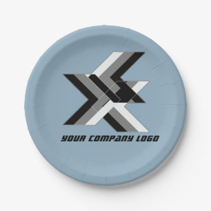 Assiettes En Carton LOGO DE VOTRE ENTREPRISE, personnalisé, ajoutez v