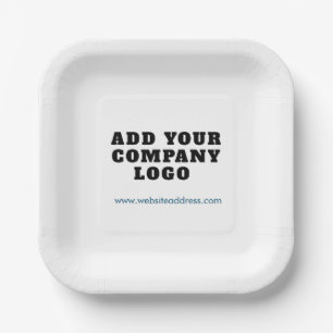 Assiettes En Carton Logo d'entreprise et site Web Bureau d'entreprise 