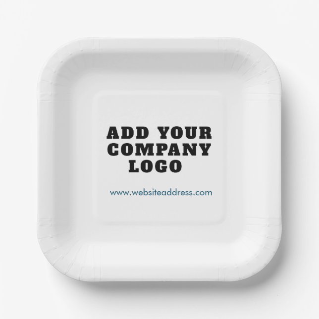 Assiettes En Carton Logo d'entreprise et site Web Bureau d'entreprise  (Recto)