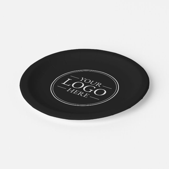 Assiettes En Carton Logo d'entreprise personnalisé (Angle)