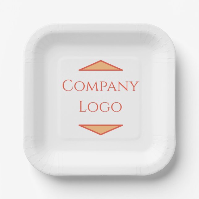 Assiettes En Carton Logo d'entreprise personnalisé (Recto)
