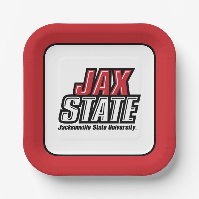 Assiettes En Carton Logo d'état de Jacksonville State University JAX S (Recto)