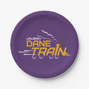 Assiettes En Carton Logo du train UAlbany Dane
