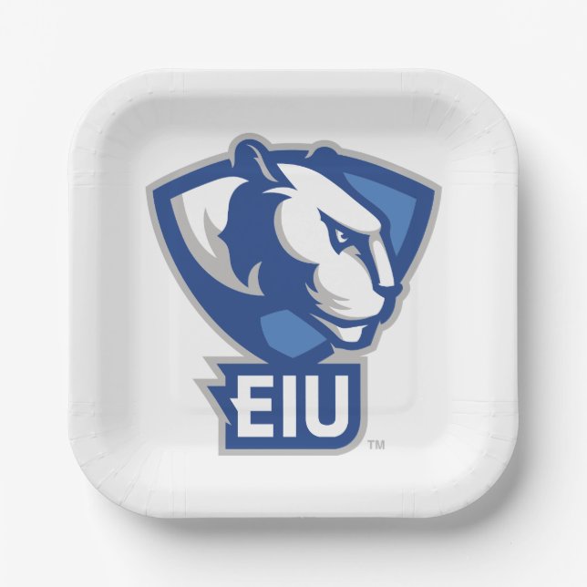 Assiettes En Carton Logo Eastern Illinois University Panthers (Recto)
