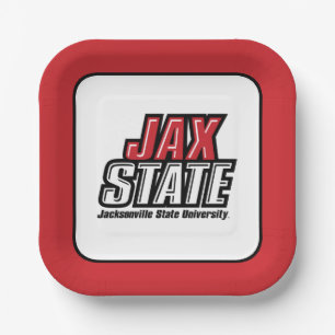 Assiettes En Carton Logo JAX STATE de Jacksonville State University