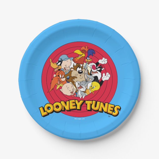 Assiettes En Carton Logo LOONEY de caractère de TUNES™ (Devant)