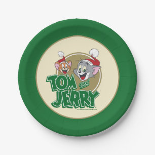 Assiettes En Carton Logo Tom et Jerry Holiday