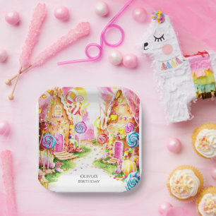 Assiettes En Carton Lollipop Whimsical Candyland Anniversaire
