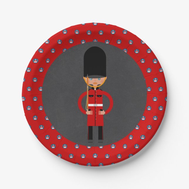 Assiettes En Carton London Guard Boy Birthday Party (Devant)