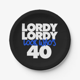 Assiettes En Carton Lordy Lordy regarde qui a 40 ans