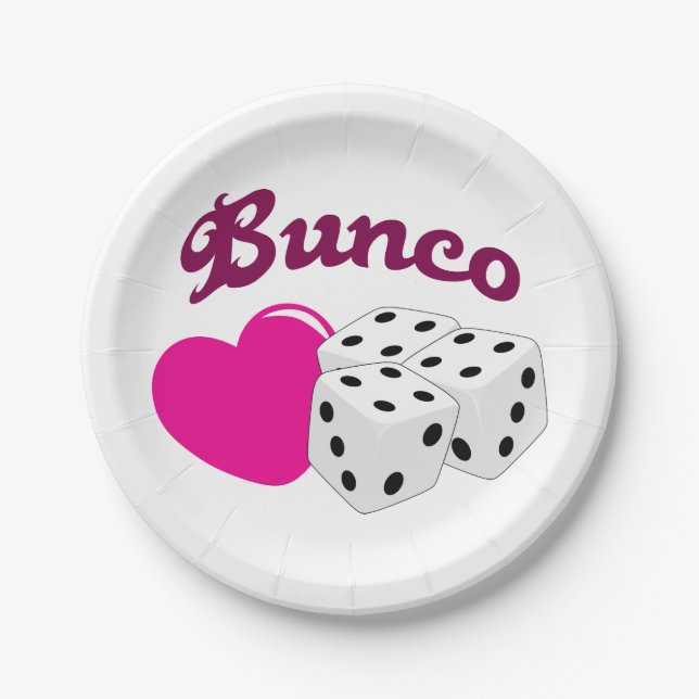 Assiettes En Carton Love Bunco (Devant)