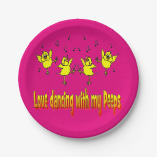 Assiettes En Carton Love Dancing With My PeepsPlaques Papier Party