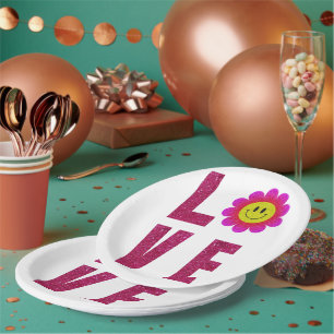 Assiettes En Carton Love Sunflower