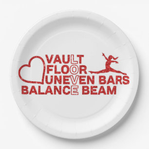 Assiettes En Carton Love Vault plancher Barres non-neven Balance poutr