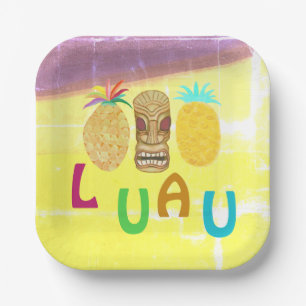 Assiettes En Carton Luau Tiki Ananas d'été