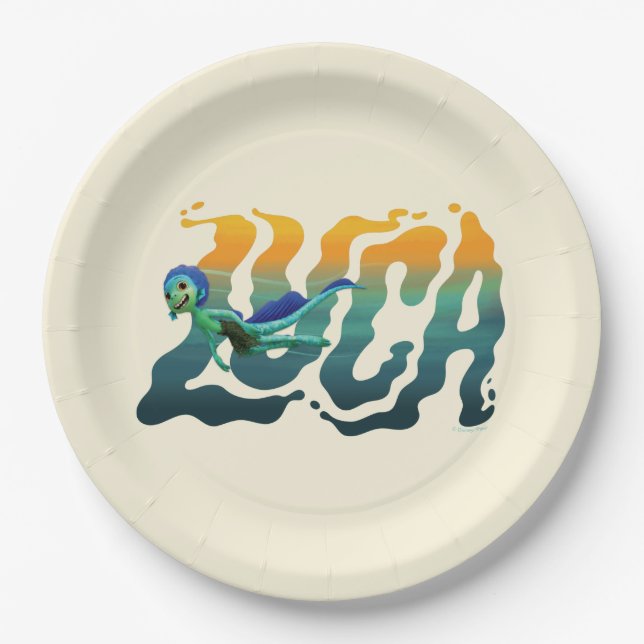 Assiettes En Carton Luca | Luca Swimming (Devant)