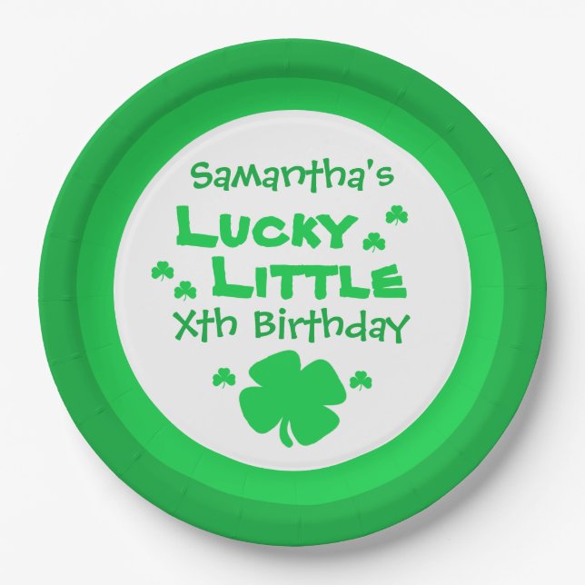 Assiettes En Carton Lucky Little Birthday (Devant)