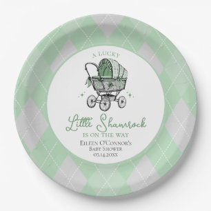 Assiettes En Carton Lucky Little Shamrock St patrick Baby shower