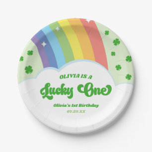 Assiettes En Carton Lucky One Lucky Charm Rainbow 1er Anniversaire