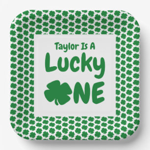 Assiettes En Carton Lucky One St Patrick's Day 1er anniversaire