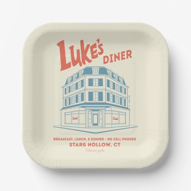 Assiettes En Carton Luke’s Diner Stars Hollow Design (Recto)