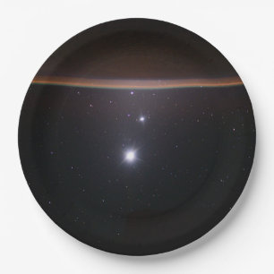 Assiettes En Carton Lune, Vénus, Jupiter et Terre (ISS) (NASA) (Espace