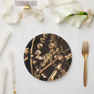 Assiettes En Carton Lustre Sepia Crystal