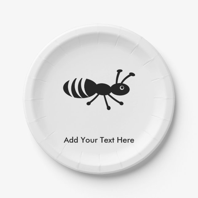 Assiettes En Carton Lutte contre les parasites drôle mignonne de (Devant)